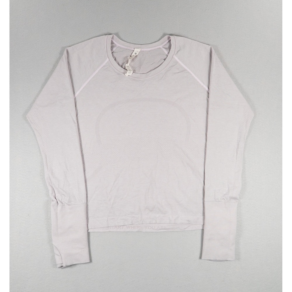 Lululemon Swiftly Tech Long Sleeve 2.0 Purple Lavender Shirt Size 12